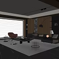 Modern Italian Sofa Coffee Table Combo 3d model