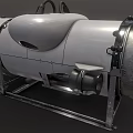 Silver Metal Water Vehicle With Streamlined Body For Underwater Exploration Use