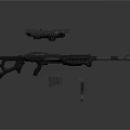 Detailed Military Tactical Weapon Models With Sniper Rifles And Miniature Figures