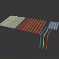Colorful Decorative Household Roof Tiles In White Orange And Gray For Home Use