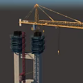 Heavy Duty Industrial Tower Crane Machinery For Construction Site With Long Boom And Steel Structure