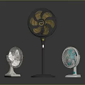 Modern Air Cooler Fans Collection Featuring Stand and Table Models in White and Black
