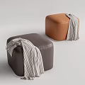 Modern Sofa Stool Low Stool Low Stamp 3d model