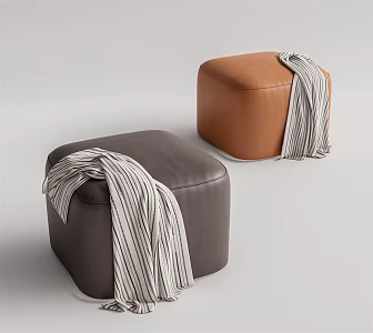 Modern Sofa Stool Low Stool Low Stamp 3d model