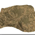 Detailed Landscape Garden Natural Mountain Terrain With Rocky Textured Surface