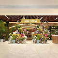 SISSI FLORA Florist Boutique With Colorful Flowers Plants Green Plant Wall And Display Shelves