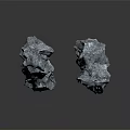 Two Natural Wood Like Stone Blocks With Rough Surface And Natural Texture