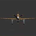 Space Aviation Model Airplane Featuring Leopard Print Design Orange Yellow Hue And Cross Tail Emblem