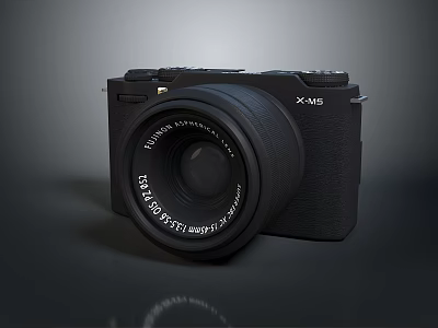Black XM15 Digital Camera With Interchangeable Lens And Professional Compact Design 3d model