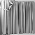 Elegant Deep Purple Gray And White Textured Curtains Hanging For Home Interior