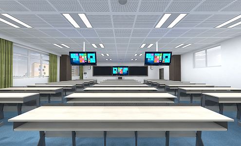 Modern Classroom University Classroom 3d model