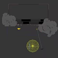 Outdoor Stairs With Steps And People Walking Near Trees On Stone Path Under Open Sky