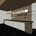 Modern Front Desk Lobby Reception Desk 3d model