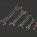 Pipe pliers vise bench vise wrench tool hardware tool processing tool furniture 3d model