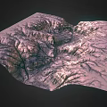 Detailed View Of Rugged Planetary Surface With Mountainous Terrain And Deep Canyons