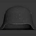Vintage Metal Helmet With Distressed Finish And Classic Military Design Elements