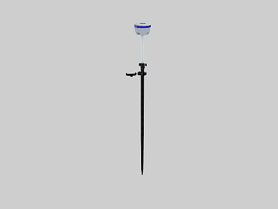 Outdoor Solar Light Pole With Blue And White Top Device For Garden Use 3d model