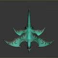 Teal Dragon Game Character With Intricate Wing Patterns Red Yellow Accents In Dynamic 3D Pose 3d model