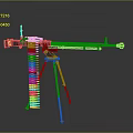 Browning Machine Gun Browning Gatling White Machine Gun Machine Gun Bullet Military 3d model