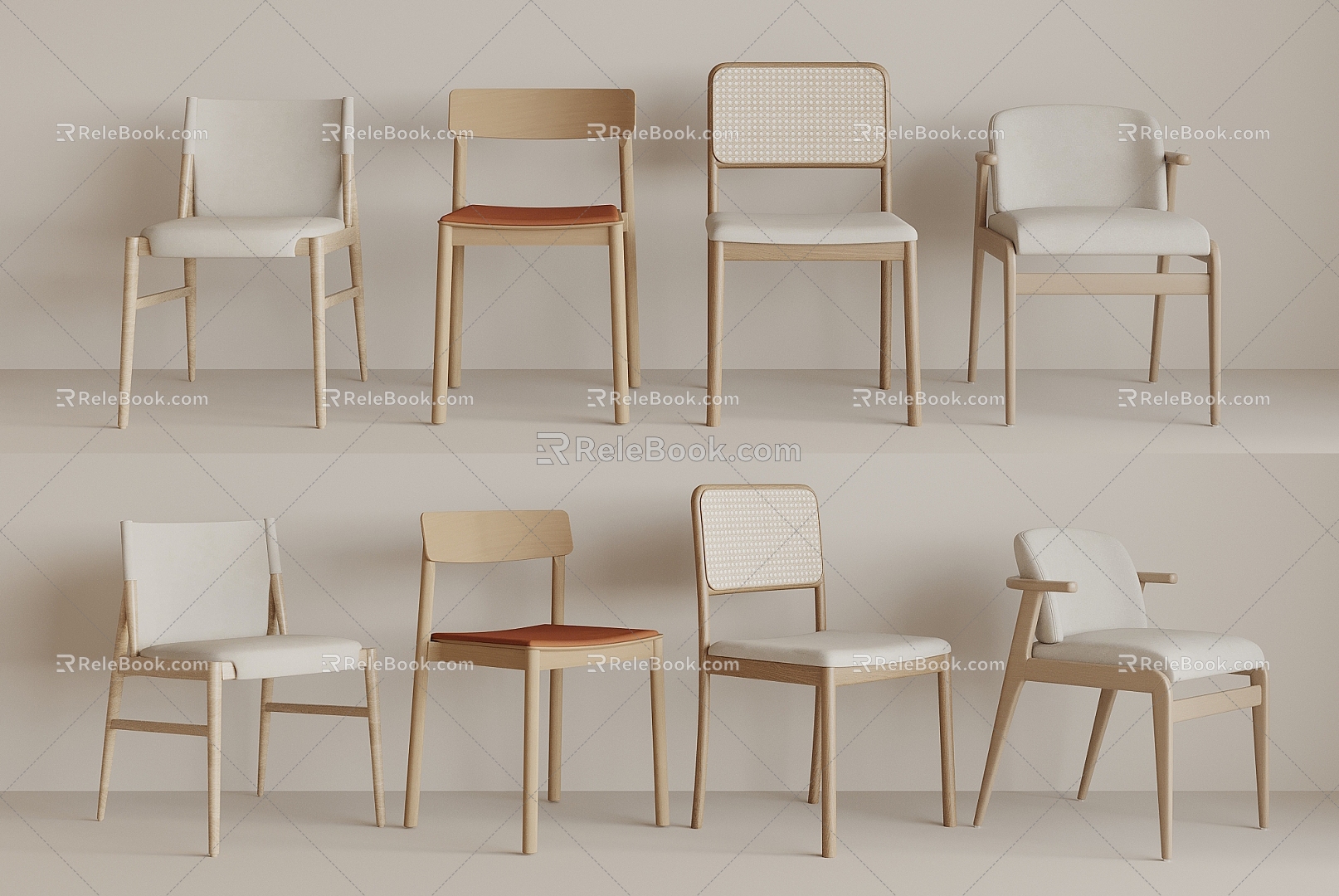 Nordic Dining Chair 3d model