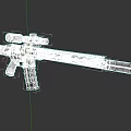 Modern Tactical Rifle With High Precision Scope And Ergonomic Grip Design 3d model