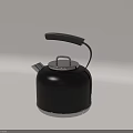 Modern Black Electric Kettle With Metallic Design And Ergonomic Handle