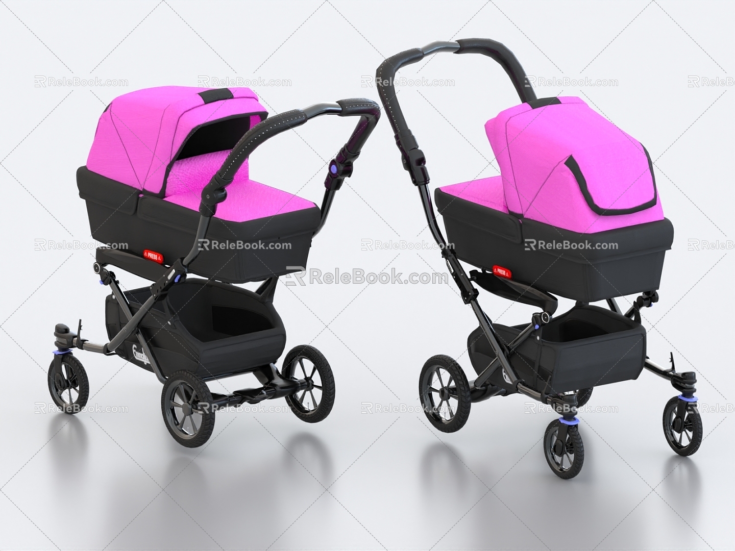 Baby Stroller Baby Stroller Stroller Trolley Cradle Children's Products 3d model