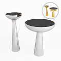 Modern Stylish Dining Tables With White Legs And Black Tabletop Design