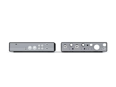 Modern Headphone Speaker System With Control Knobs Interface Ports And Dual View Design 3d model