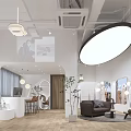 Modern Clothing Store Interior Design With Open Layout Display Racks Sofa Mirrors And Pendant Lights
