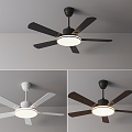 Simple ceiling fan light fan light 3d model