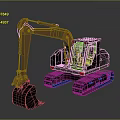 MAX Brand Green Construction Excavator With Tracked Undercarriage Operator Cab And Hydraulic Boom