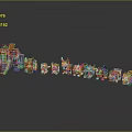 Colorful Toy Robot Collection Lined Up With Various Designs And Figures