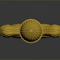 Golden Decorative Sword With Ornate Hilt And Shiny Blade On Gradient Gray Background