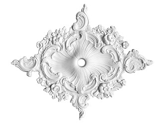 European-style lamp panel gypsum component carved 3d model