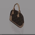 Luxury LV Classic Pattern Leather Handbag With Brown Design And Top Handles