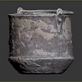 Antique Terracotta Clay Pot With Dual Handles And Distressed Texture