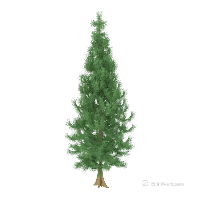 Tall Upright Evergreen Arbor With Lush Green Foliage And Branches 3d model 
