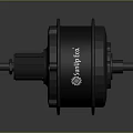 Black Metal Engine Structure With Central Shaft Bolted Components And Connecting Cable