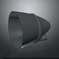 Metallic Gray Industrial Mechanical Part Featuring Ring Structure Mesh Design And Smooth Surface