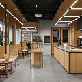 Tongxi Dessert Shop Wooden Signboard Exterior With Display Cases Green Plants And Outdoor Seating