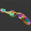 Detailed Colorful Amusement Park Layout With Winding Paths And Recreational Zones