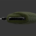 High Quality Kitchen Knife With Black Silver Textured Blade And Green Braided Handle