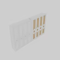 Elegant White Dresser With Diamond Pattern Design And Golden Handles