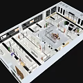 Modern Clothing Store Interior With Spacious Layout Display Racks And Clothing Displays