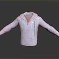 Light Gray Zip Up Hoodie With Pink Inner Layer And Long Sleeves