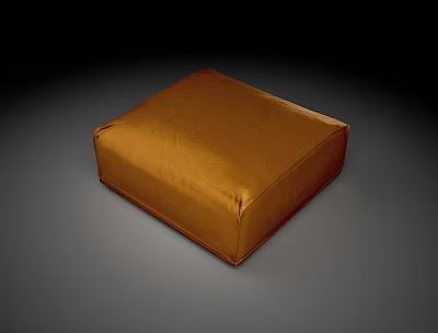 Modern Brown Square Upholstered Sofa Set for Minimalist Living Room Decor 3d model