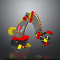 FANUC Industrial Robot Arm With Red Yellow Gray Mechanical Structure And Gripper