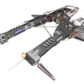 Advanced Sci Fi Spaceship Model Featuring Aerodynamic Shape And Illuminated Details