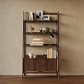 Quiet Antique Style Bookshelf 3d model